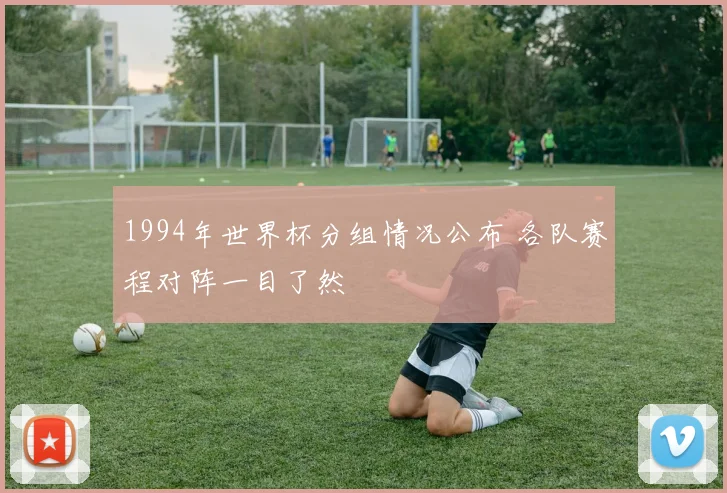 1994年世界杯分组情况公布 各队赛程对阵一目了然