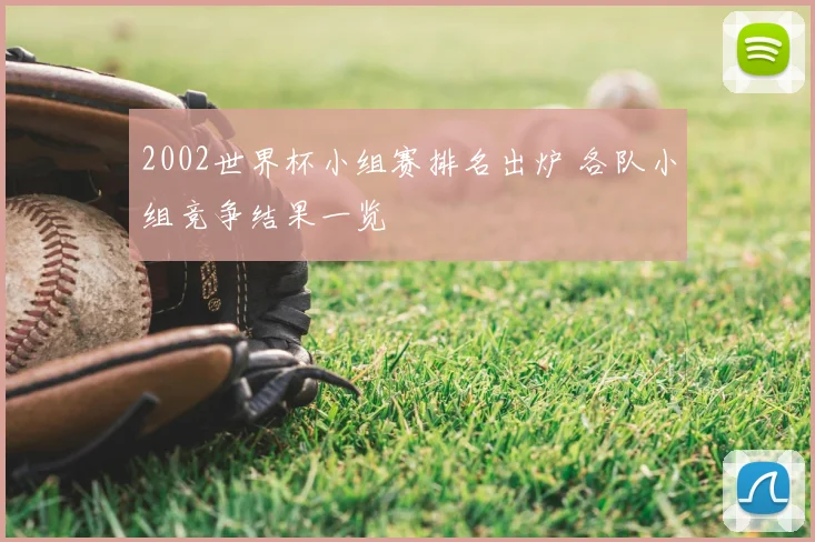 2002世界杯小组赛排名出炉 各队小组竞争结果一览